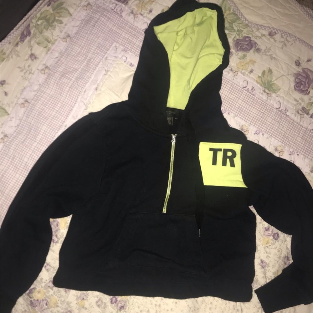 True religion crop top hoodie size xsmall